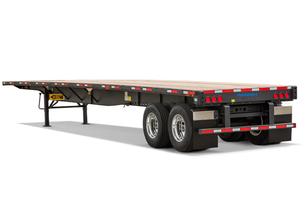 Steel Flatbed Trailer Stock Product Image